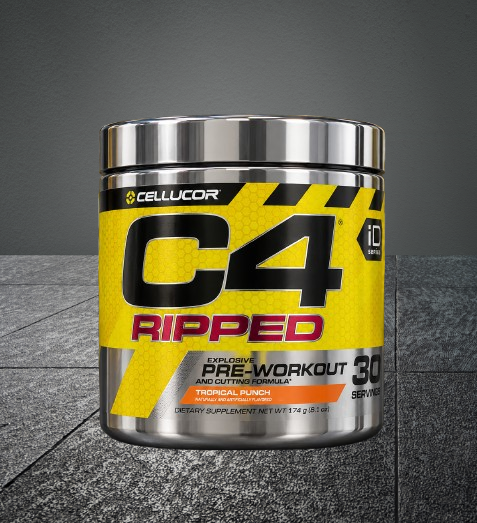 Cellucor C4 Ripped Pre-Workout – Tropical Punch | 30 Servings | Fat Burning Energy Formula