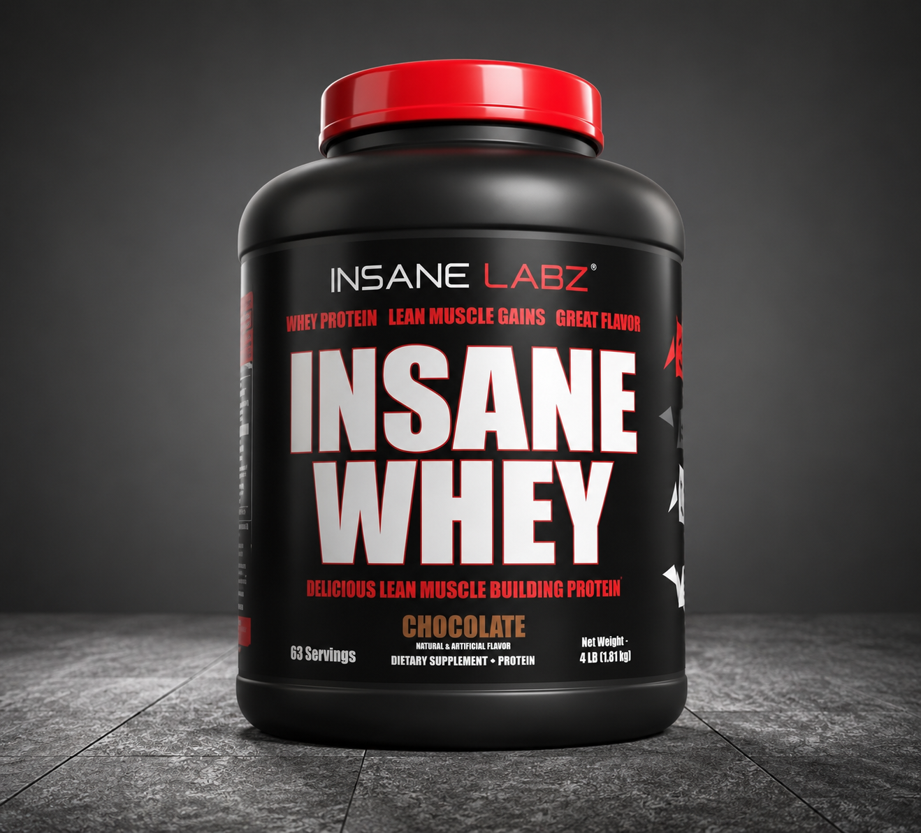 Insane Labz Insane Whey Protein 4.8lbs (2.2kg) – Chocolate Flavor