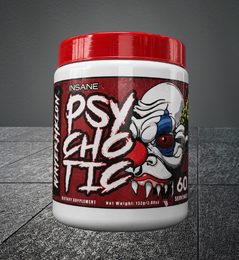 Insane Psychotic Pre-Workout – 60 Servings | High Energy Performance Formula | 132g