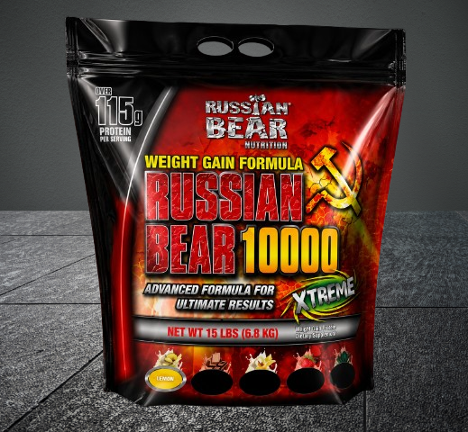 Russian Bear 10000 Xtreme Weight Gainer – Chocolate Flavor | 6.8kg (15 lbs) | High-Calorie Mass Gainer