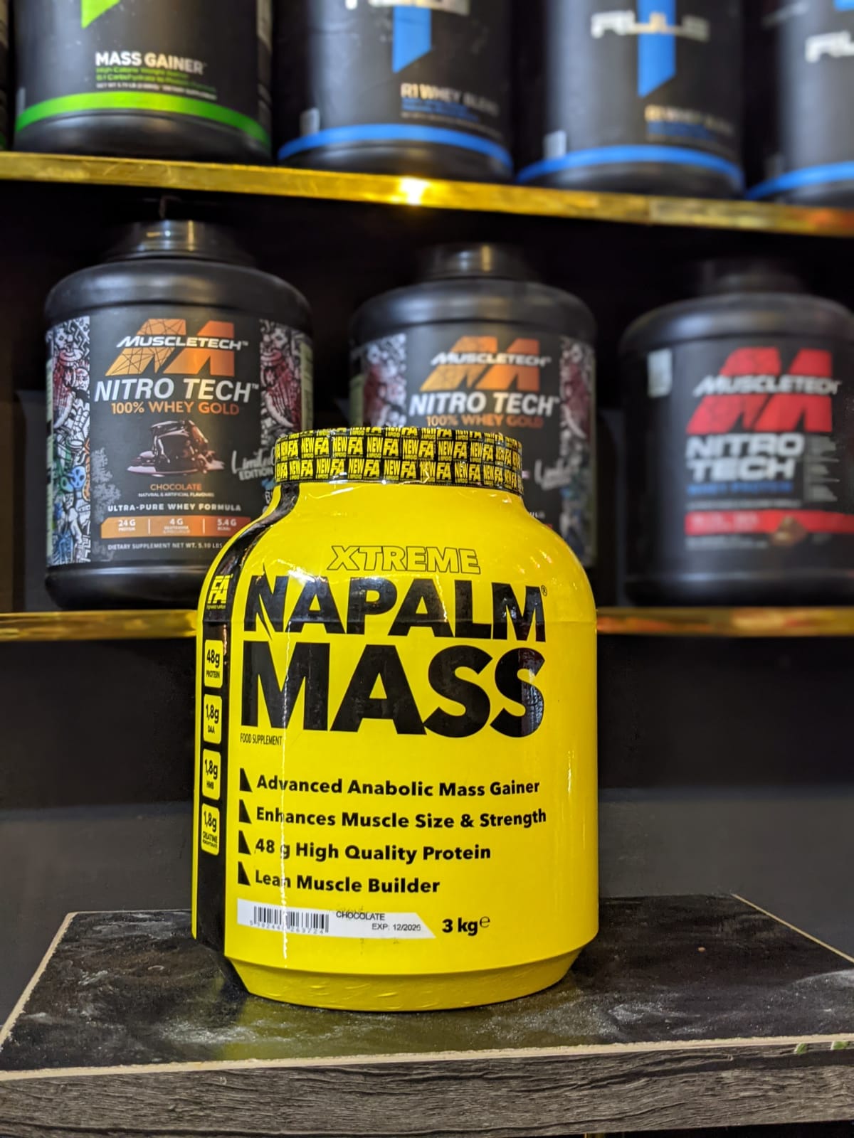 Napalm Mass Xtreme 3kg Weight Gainer – Advanced Anabolic Mass Gainer Chocolate Flavor