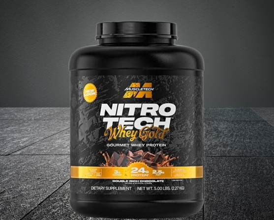 MuscleTech Nitro-Tech 100% Whey Gold Protein 5lbs (2.28kg) – Chocolate Flavor